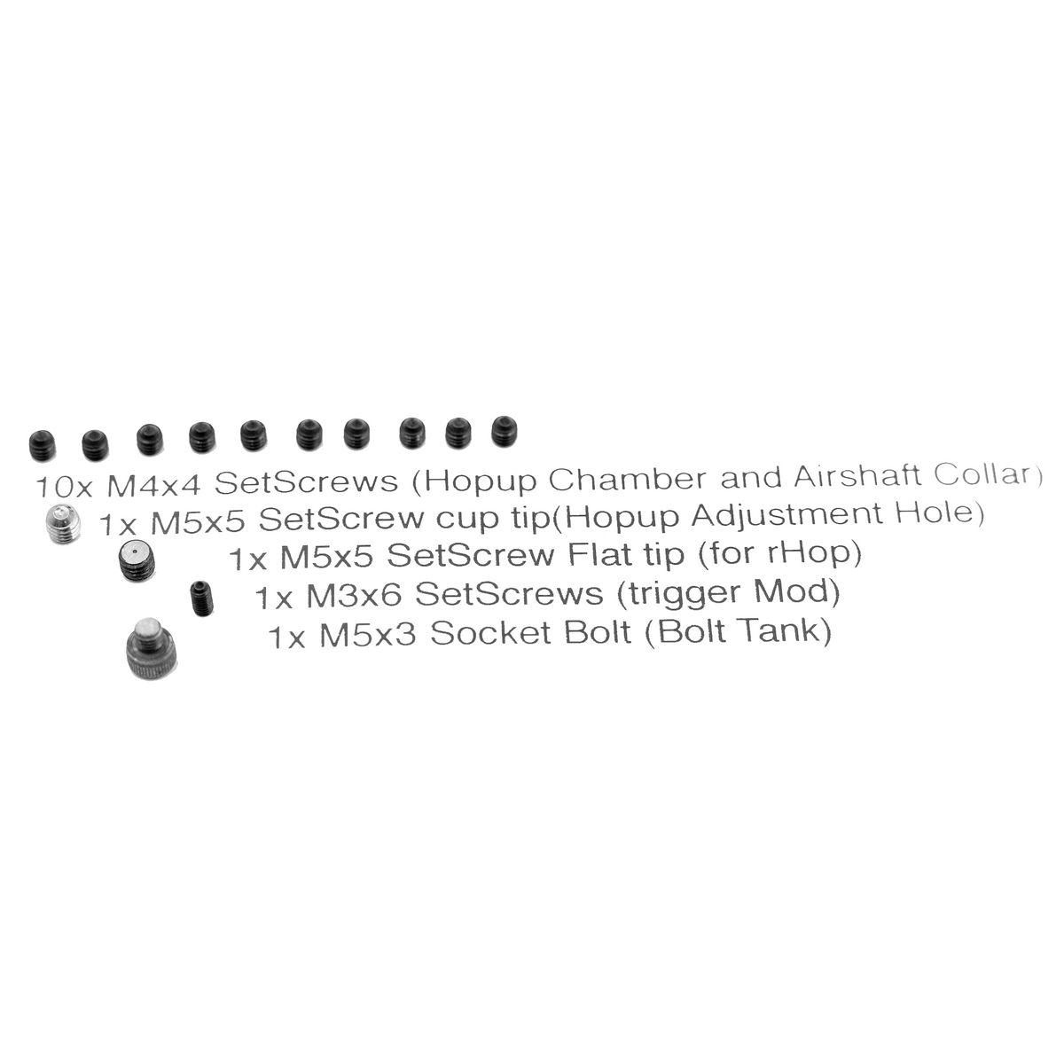 Daytona Replacement Screw Set